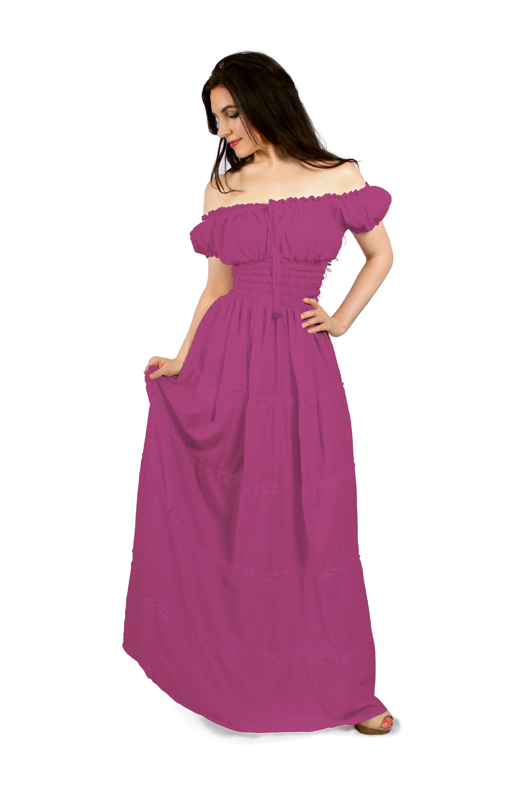 Perfect Hot Weather Renaissance Chemise Bohemian Summer Dress - Image 11