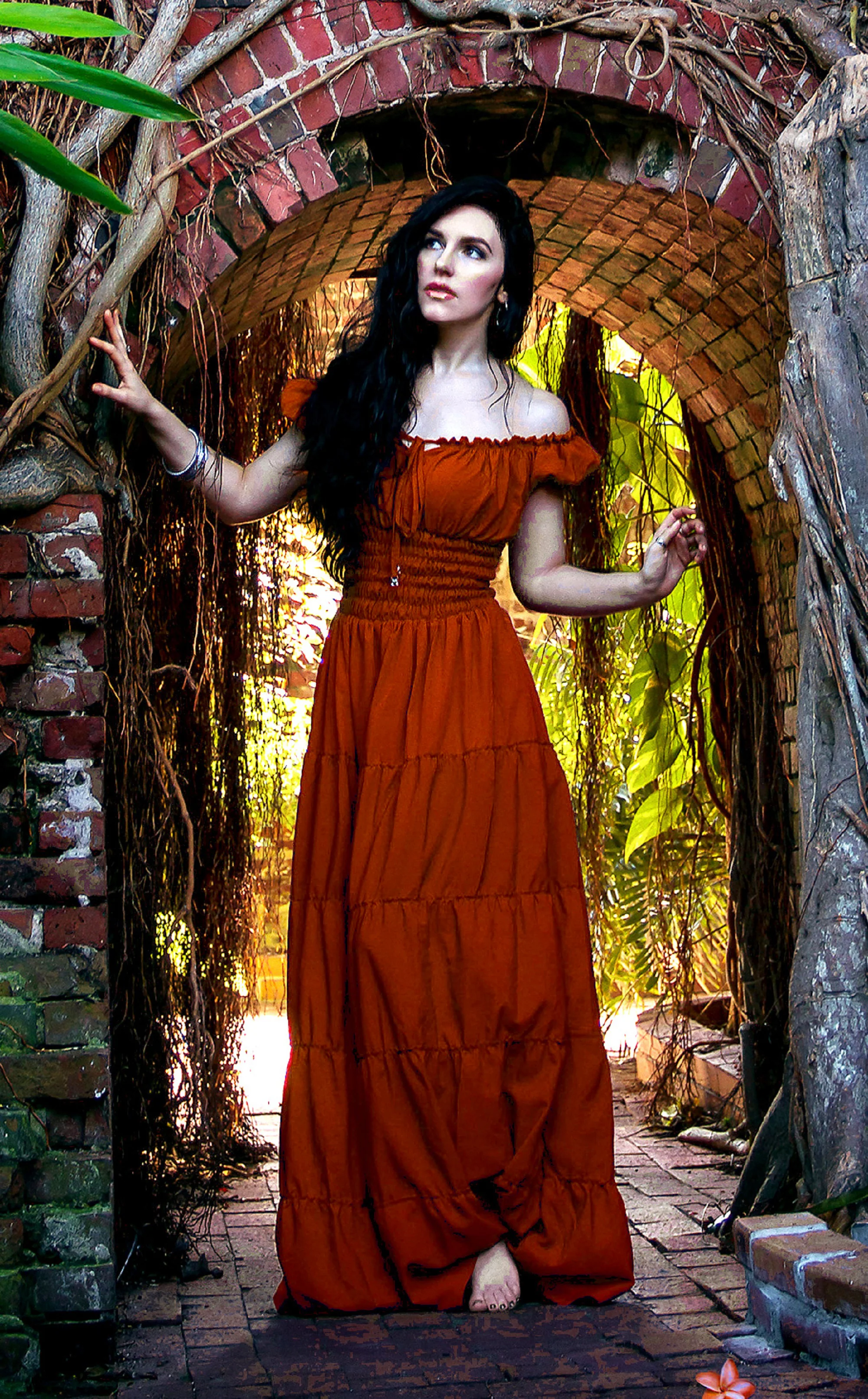 Perfect Hot Weather Renaissance Chemise Bohemian Summer Dress - Image 19