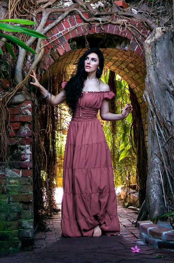 Perfect Hot Weather Renaissance Chemise Bohemian Summer Dress - Image 3