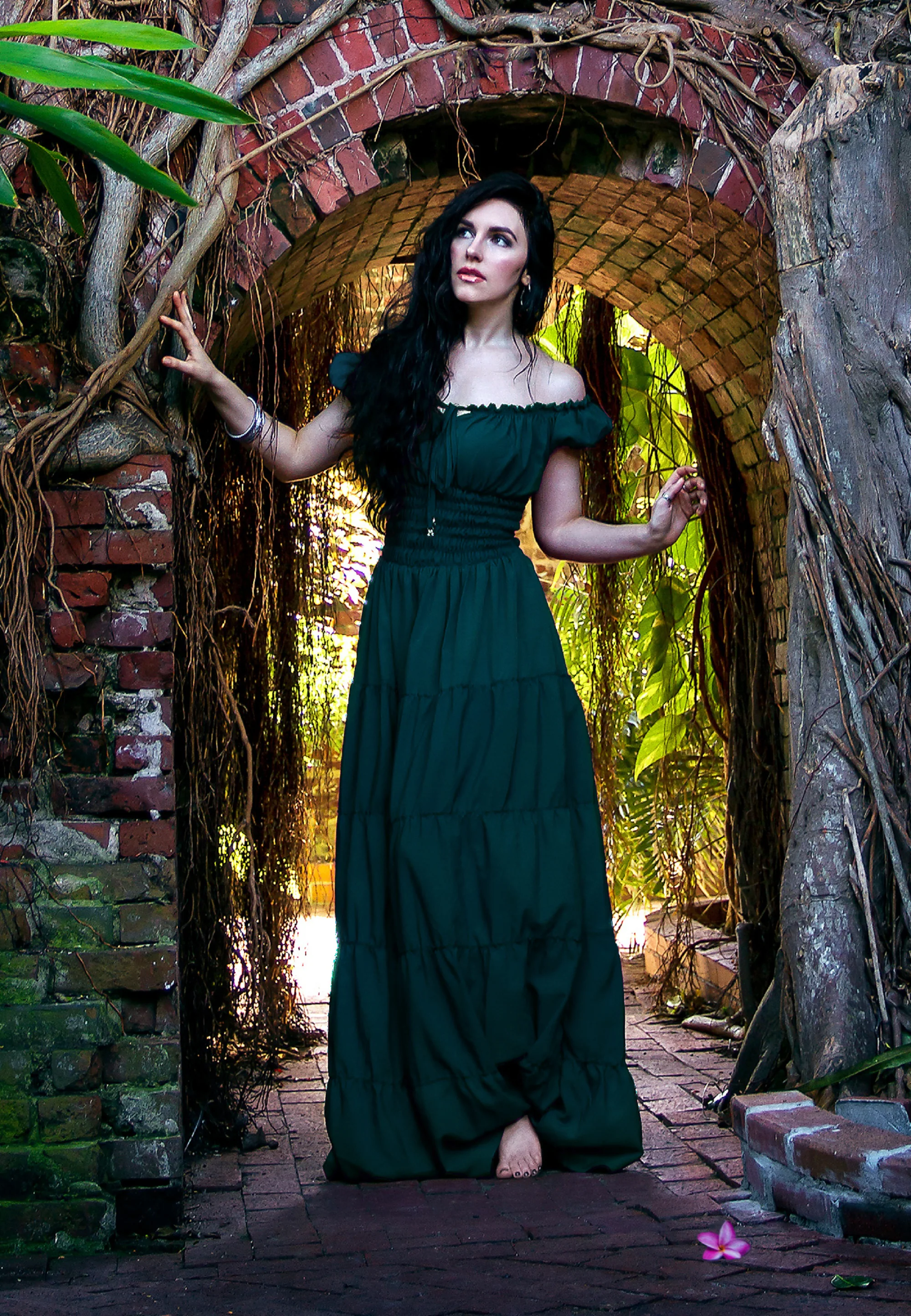 Perfect Hot Weather Renaissance Chemise Bohemian Summer Dress - Image 9