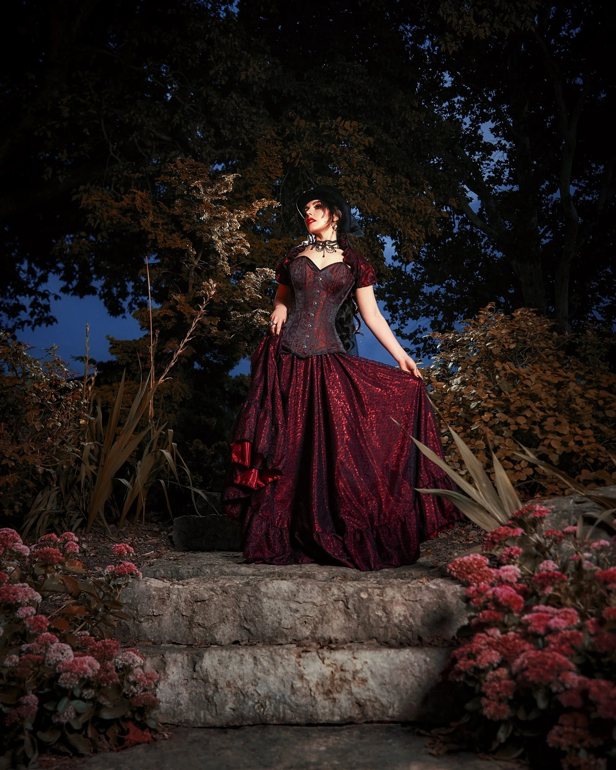 Gothic Victorian Women Corset Stays Costume. Dickens Cosplay Fantasy Dress. Gaslight Mystique The Emily Reminisce Brand - Image 2
