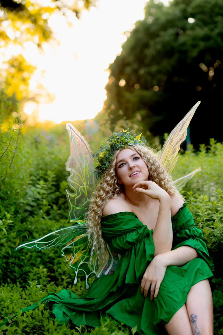 Green Fairy of the Garden Fantasy Faire Corset Costume - Image 7