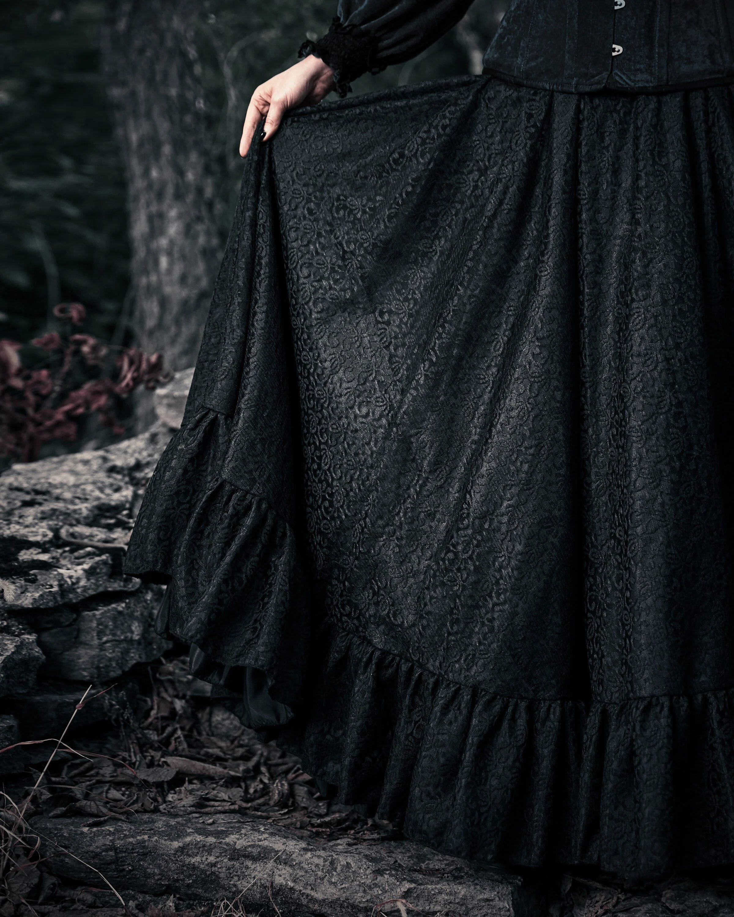 Gothic Victorian Velvet and Lace Vampire Gown women's Dress Corset Cosplay Costume "Music Of The Night" Reminisce Brand - Image 4