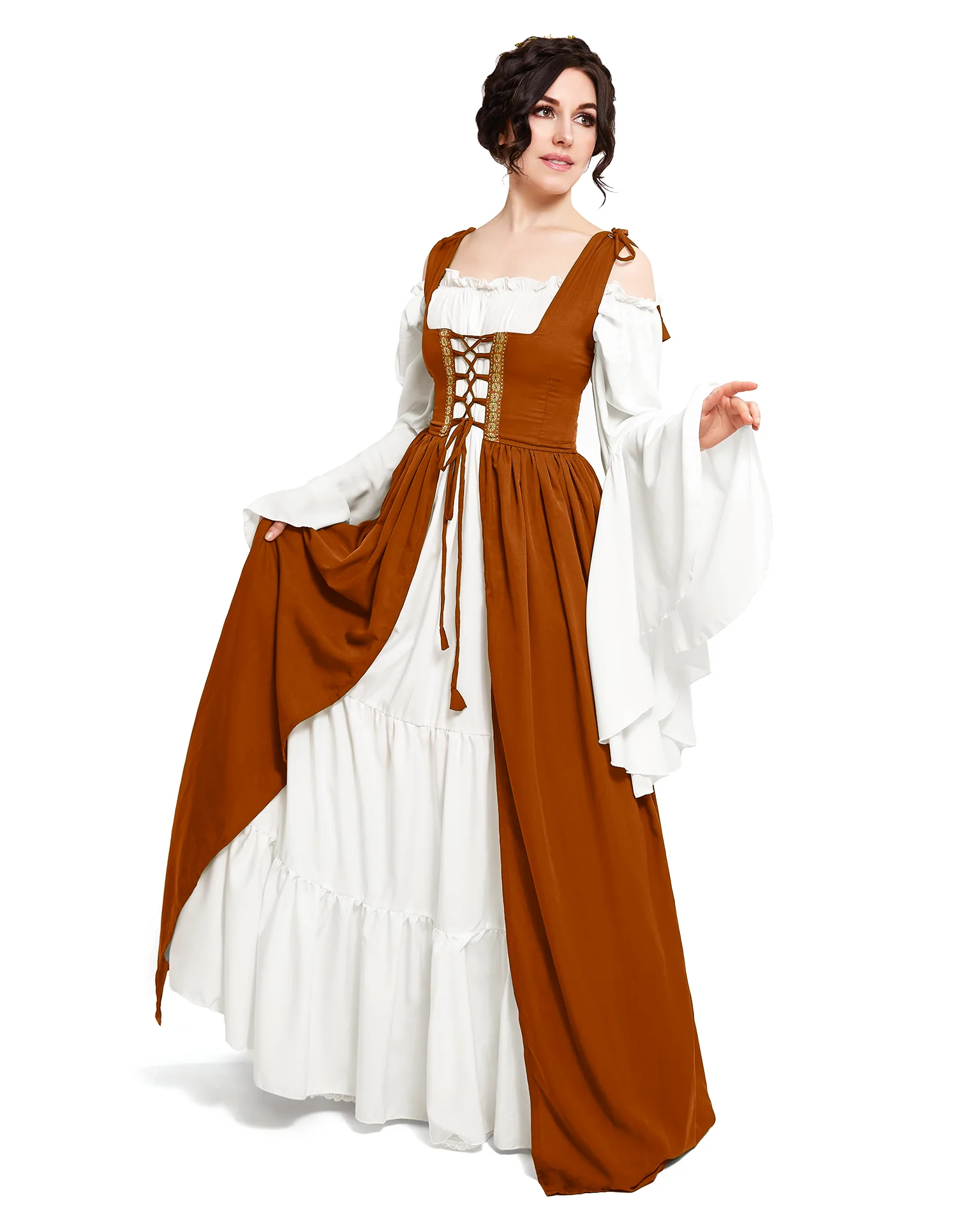 Renaissance Faire 2 piece Full Costume Irish Dress & Long-Sleeved Chemise - Image 13