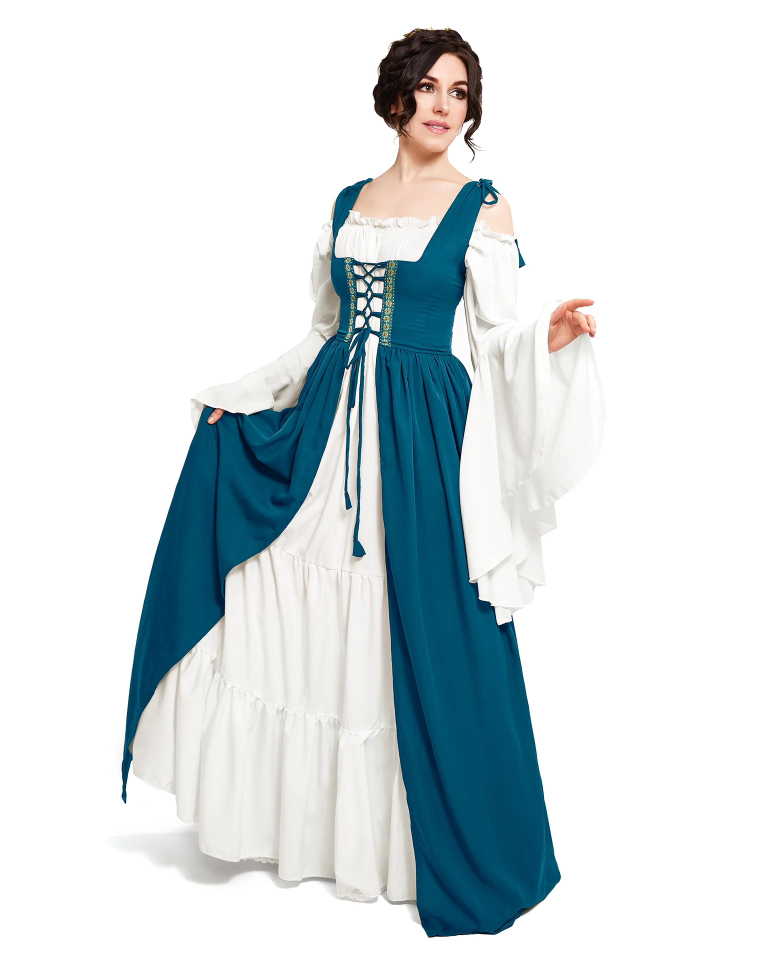 Renaissance Faire 2 piece Full Costume Irish Dress & Long-Sleeved Chemise - Image 18