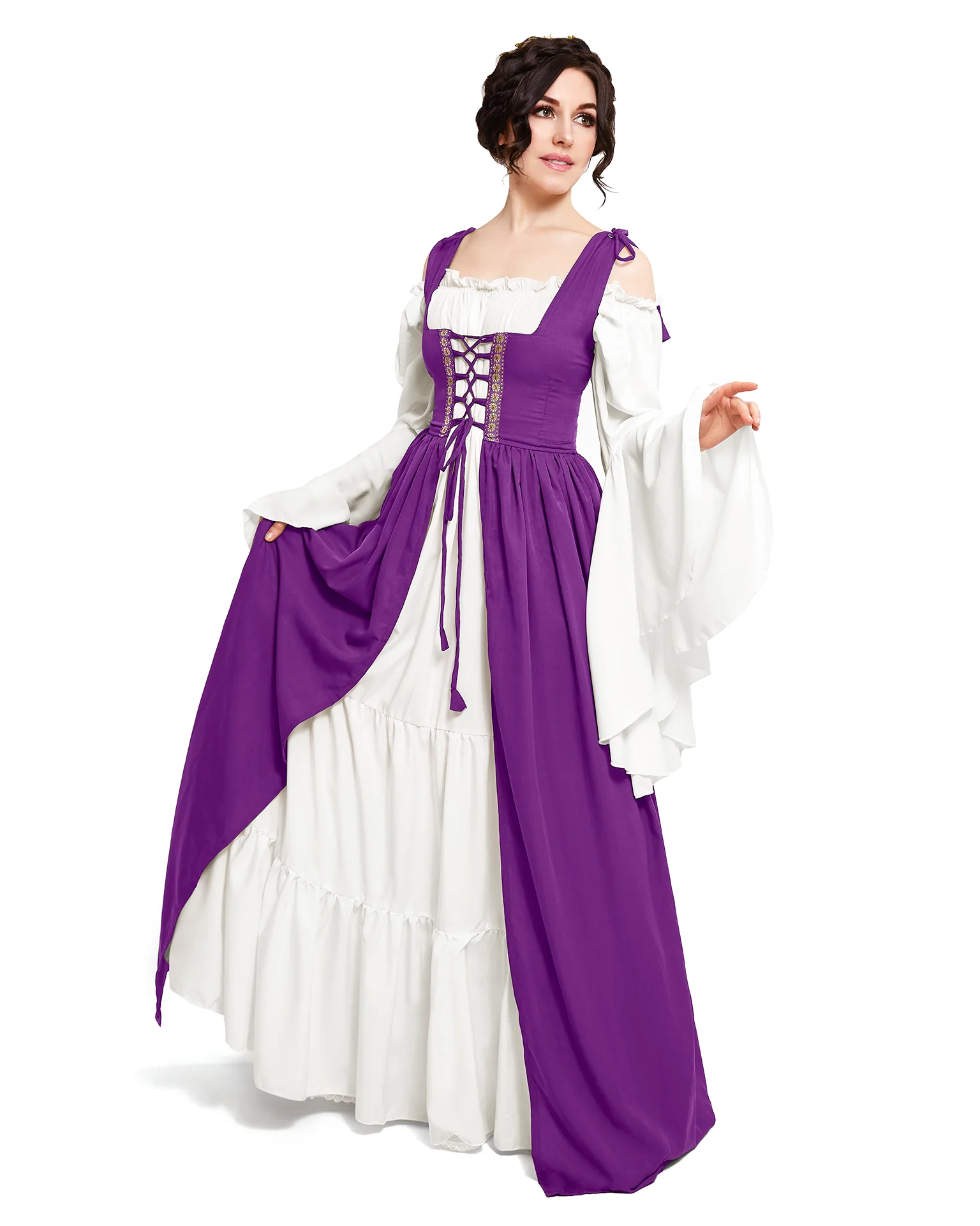 Renaissance Faire 2 piece Full Costume Irish Dress & Long-Sleeved Chemise - Image 21