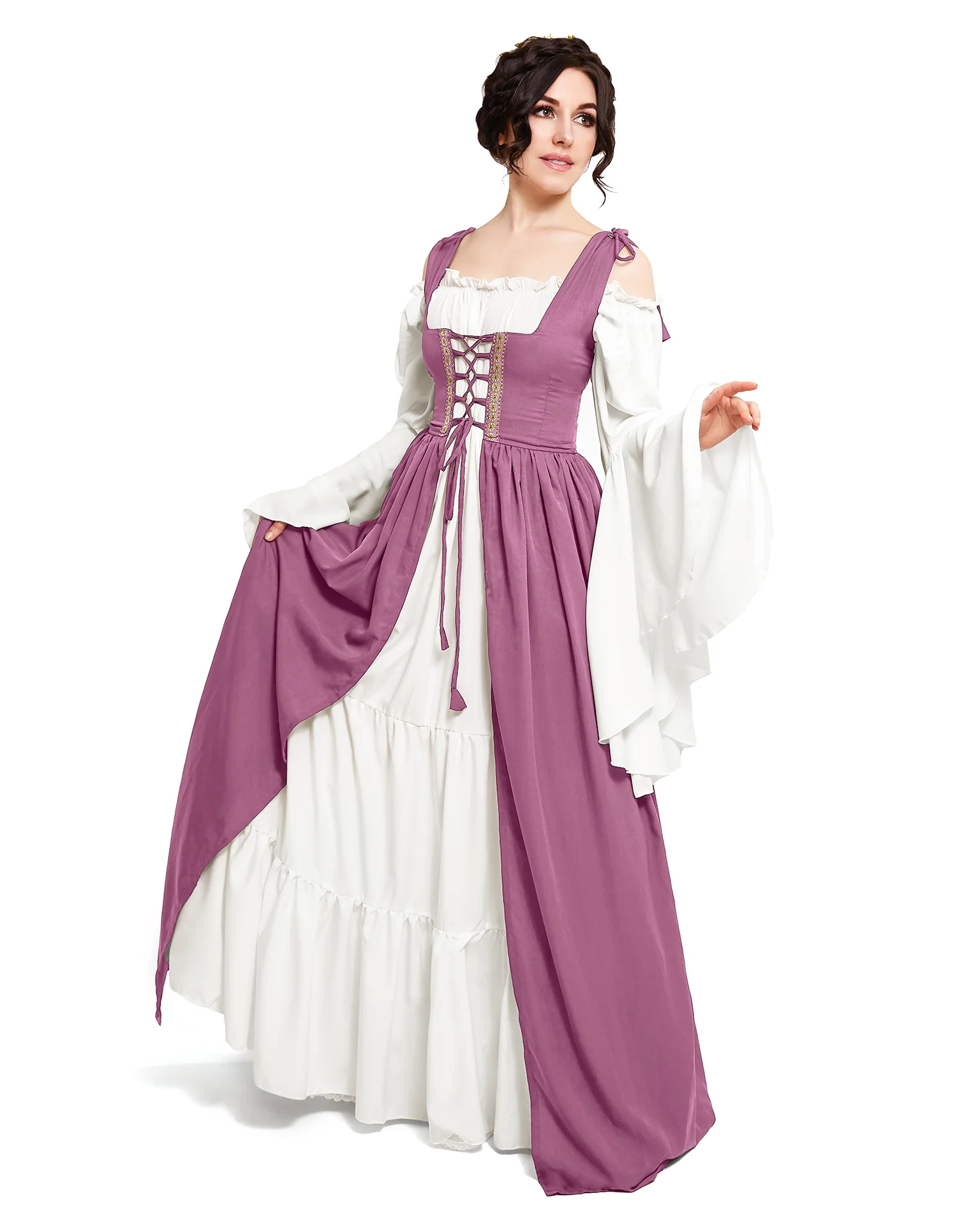 Renaissance Faire 2 piece Full Costume Irish Dress & Long-Sleeved Chemise - Image 23