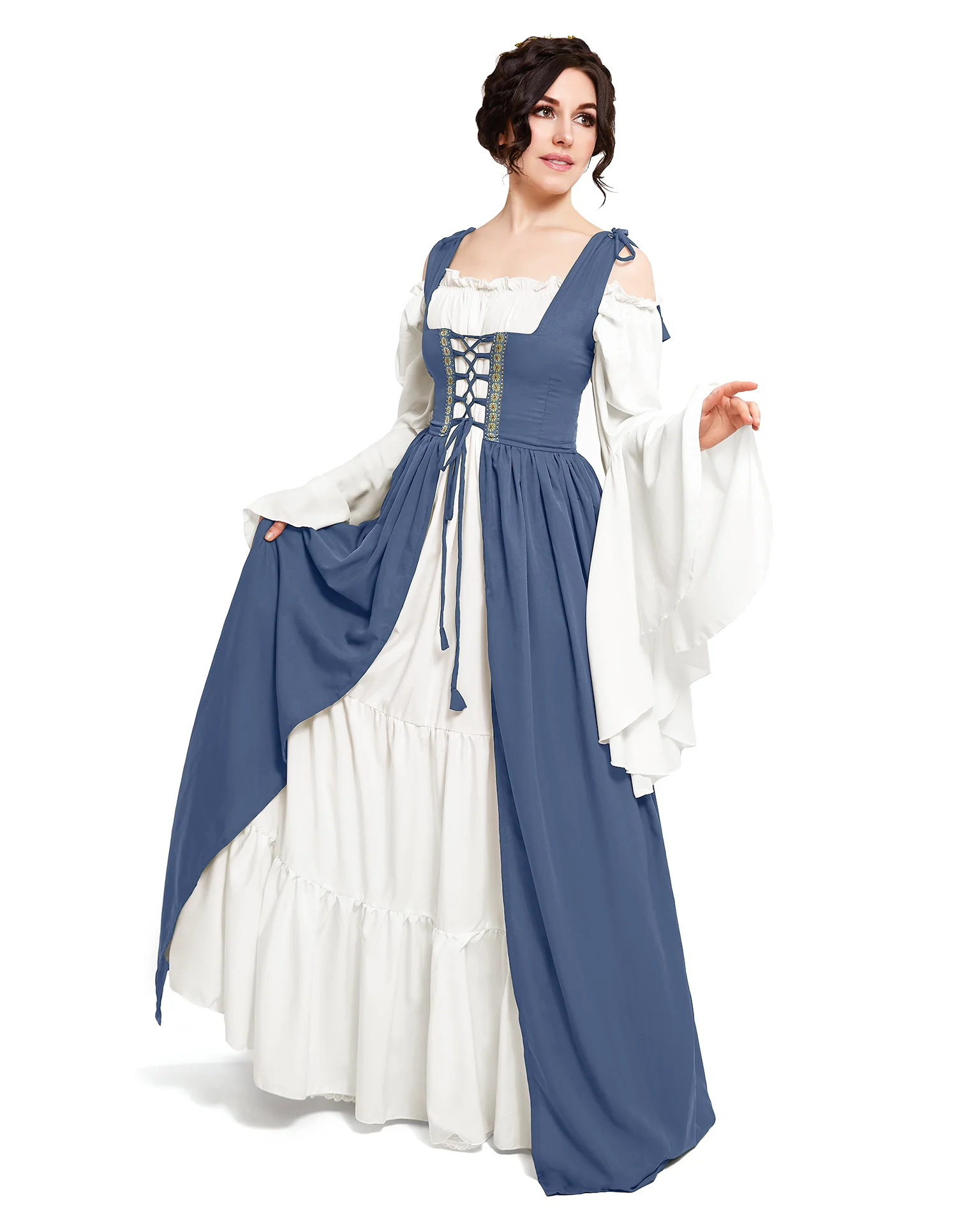 Renaissance Faire 2 piece Full Costume Irish Dress & Long-Sleeved Chemise - Image 24