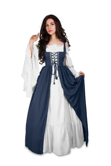 Renaissance Faire 2 piece Full Costume Irish Dress & Long-Sleeved Chemise - Image 26