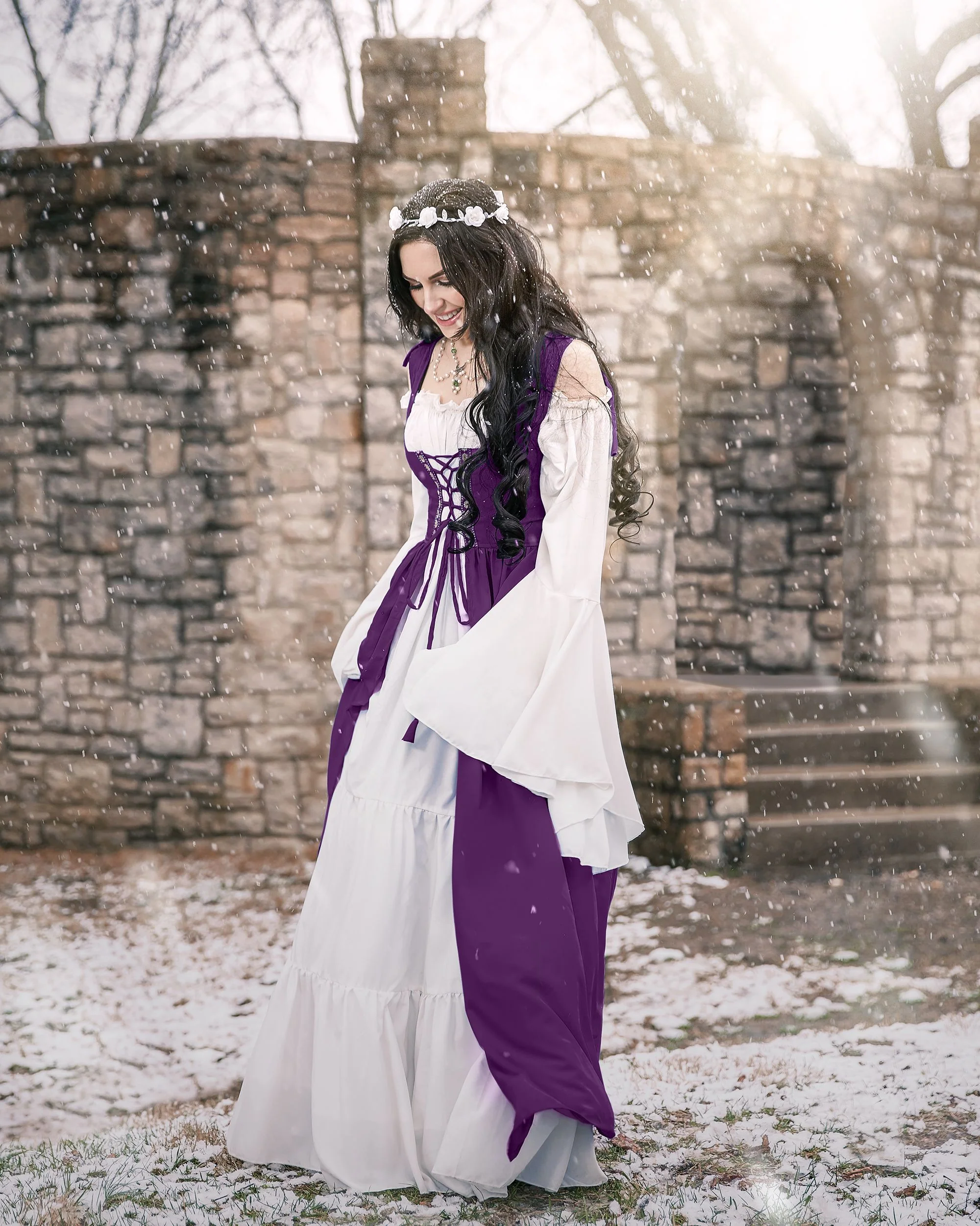 Renaissance Faire 2 piece Full Costume Irish Dress & Long-Sleeved Chemise - Image 41