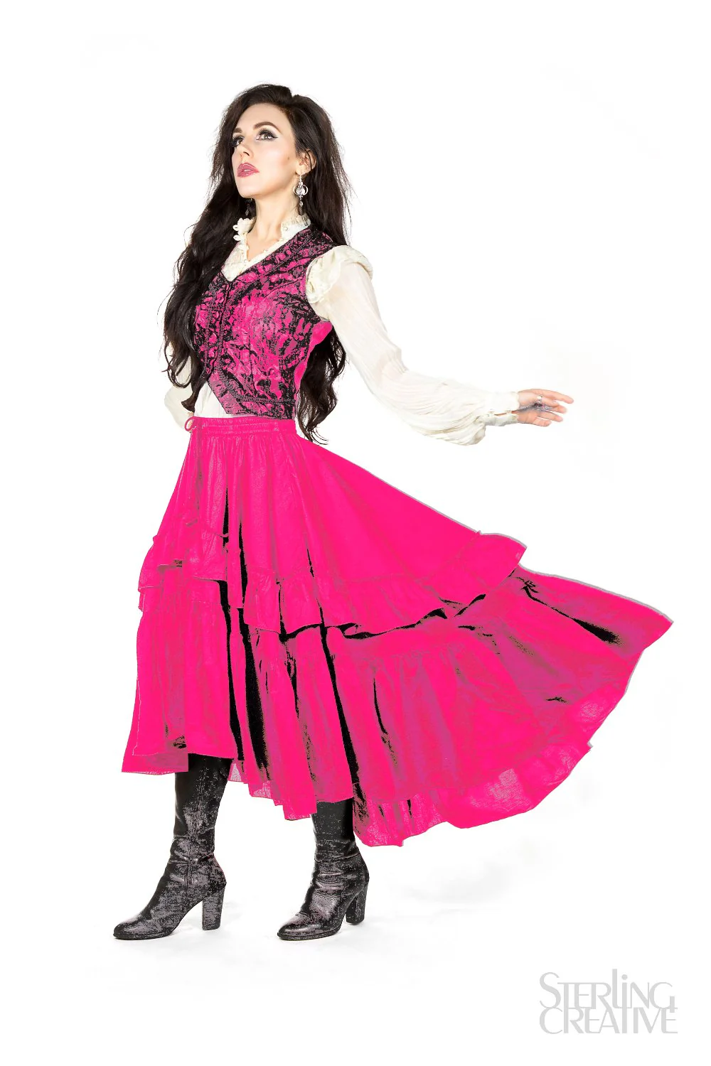 Steampunk Modern Victorian Asymmetrical Skirt and Vest Set - Image 5