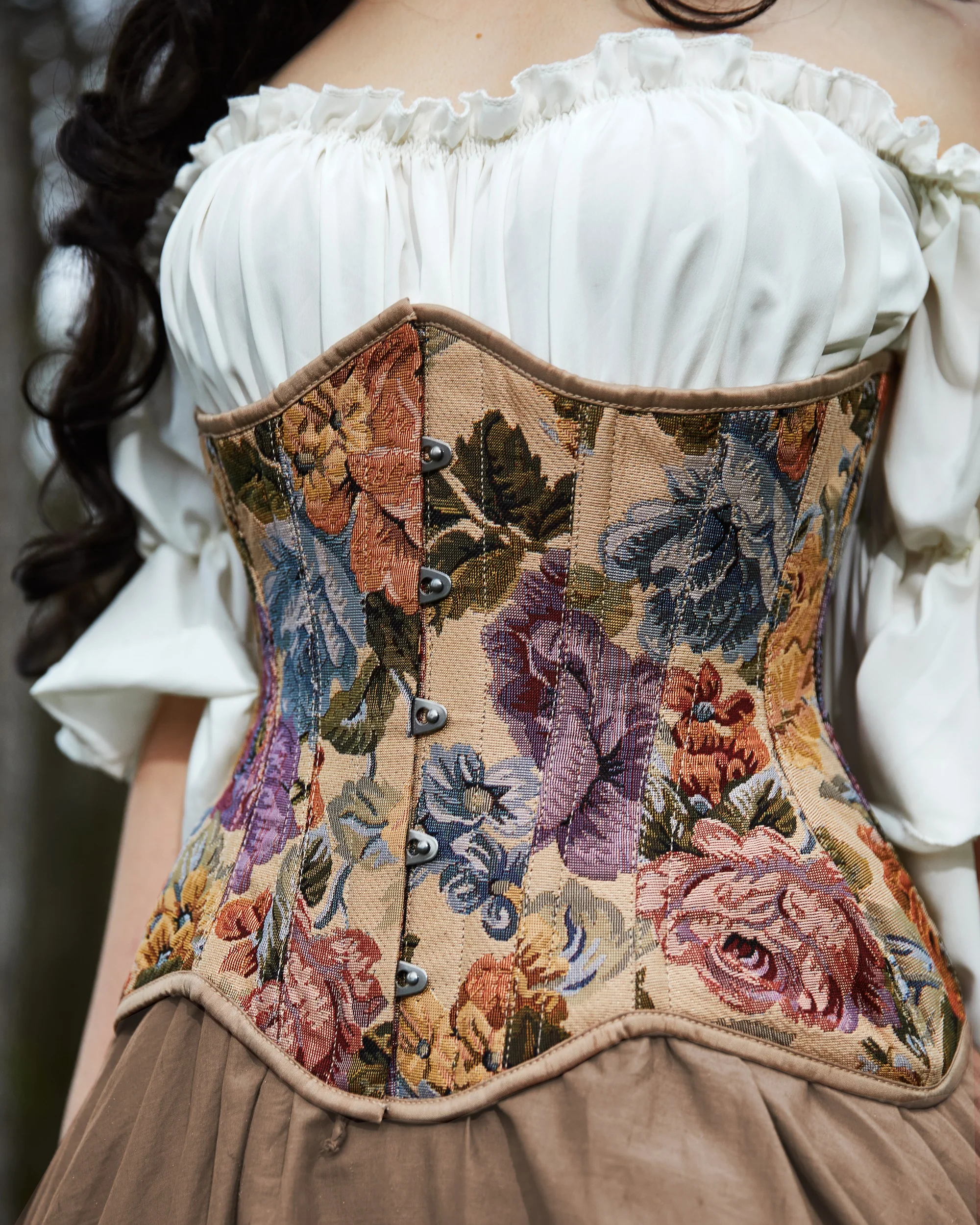 Women’s Renaissance Corset Costume - Ren Faire - Medieval Fantasy Cosplay - 3 Piece Dress & Corset - The Forest Fairy Reminisce Brand - Image 3