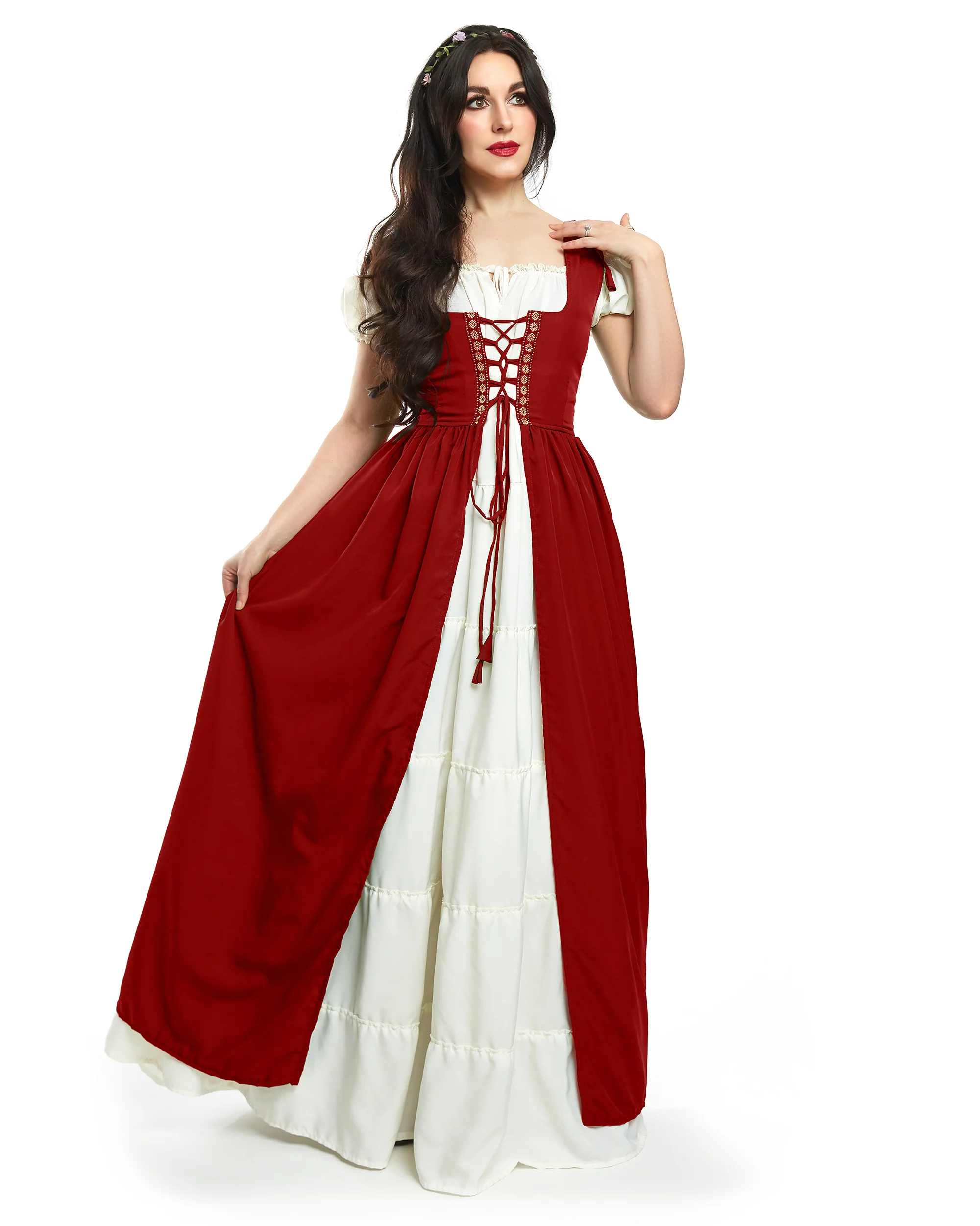 Renaissance Faire Dress Medieval Costume Irish Boho Full Costume - Image 11