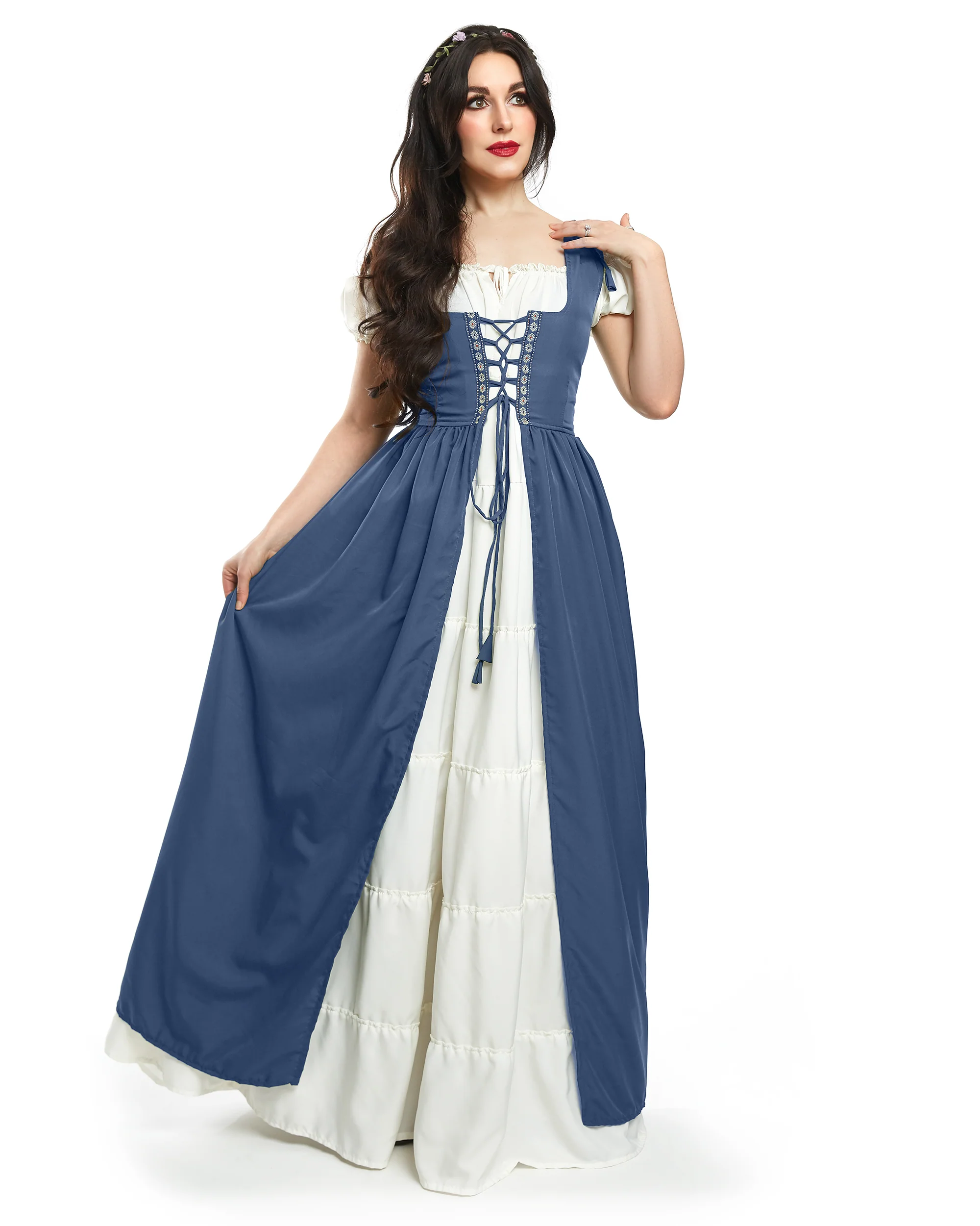 Renaissance Faire Dress Medieval Costume Irish Boho Full Costume - Image 19