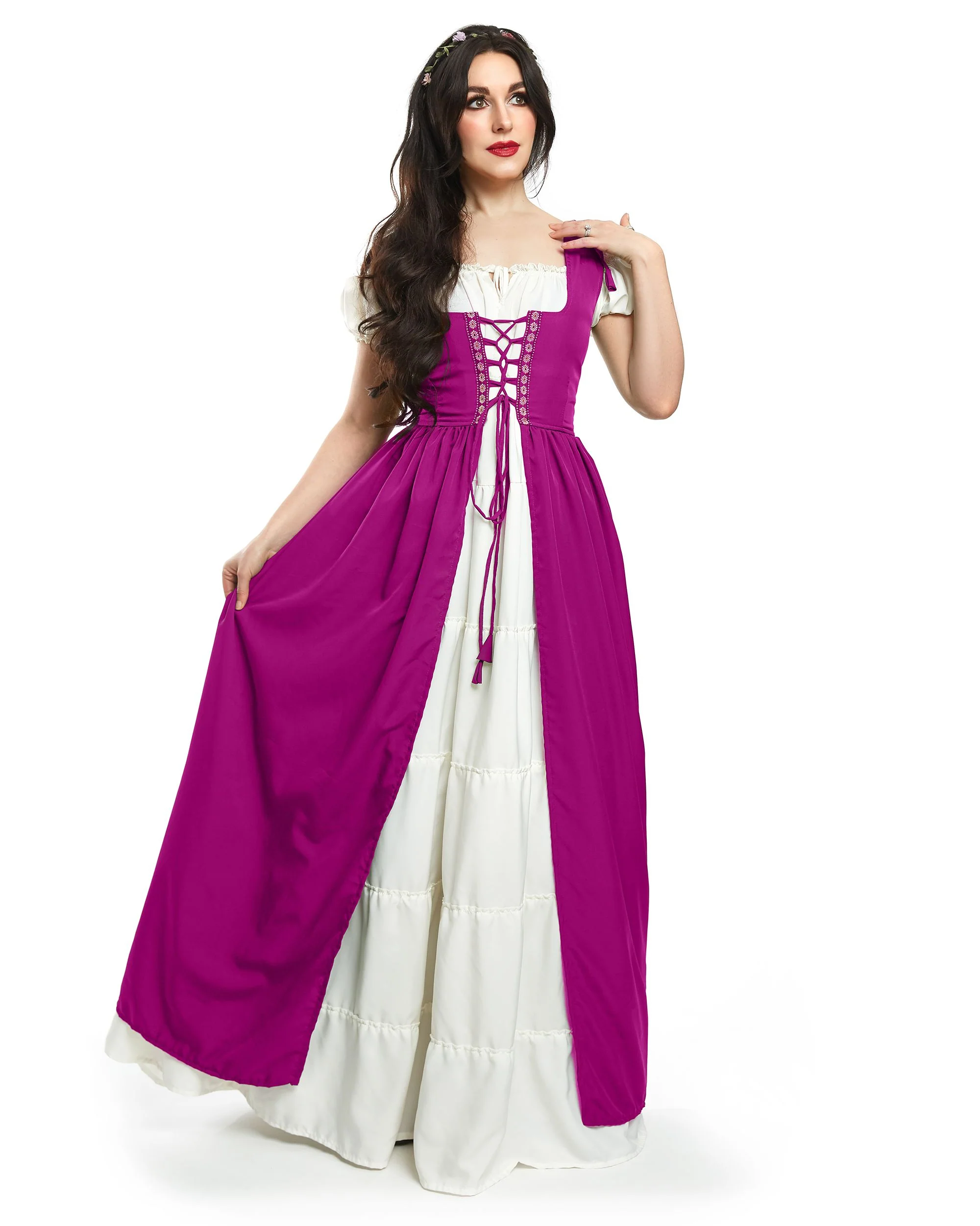 Renaissance Faire Dress Medieval Costume Irish Boho Full Costume - Image 22