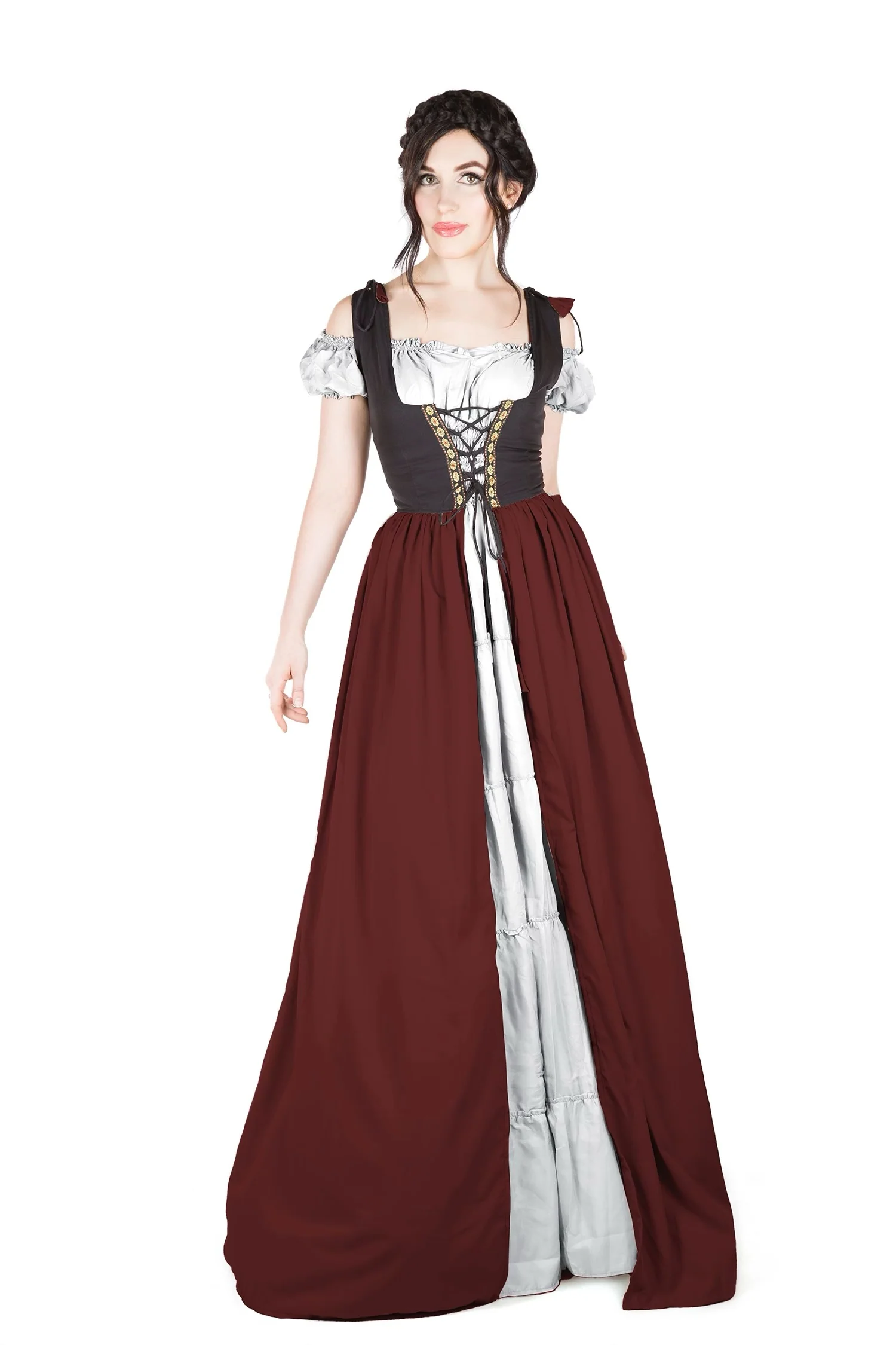 Renaissance Faire Dress Medieval Costume Irish Boho Full Costume - Image 26