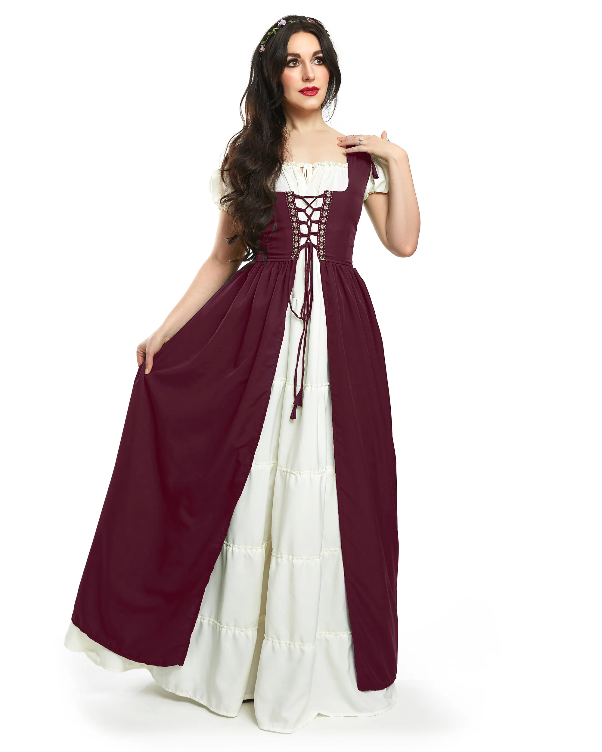Renaissance Faire Dress Medieval Costume Irish Boho Full Costume - Image 7