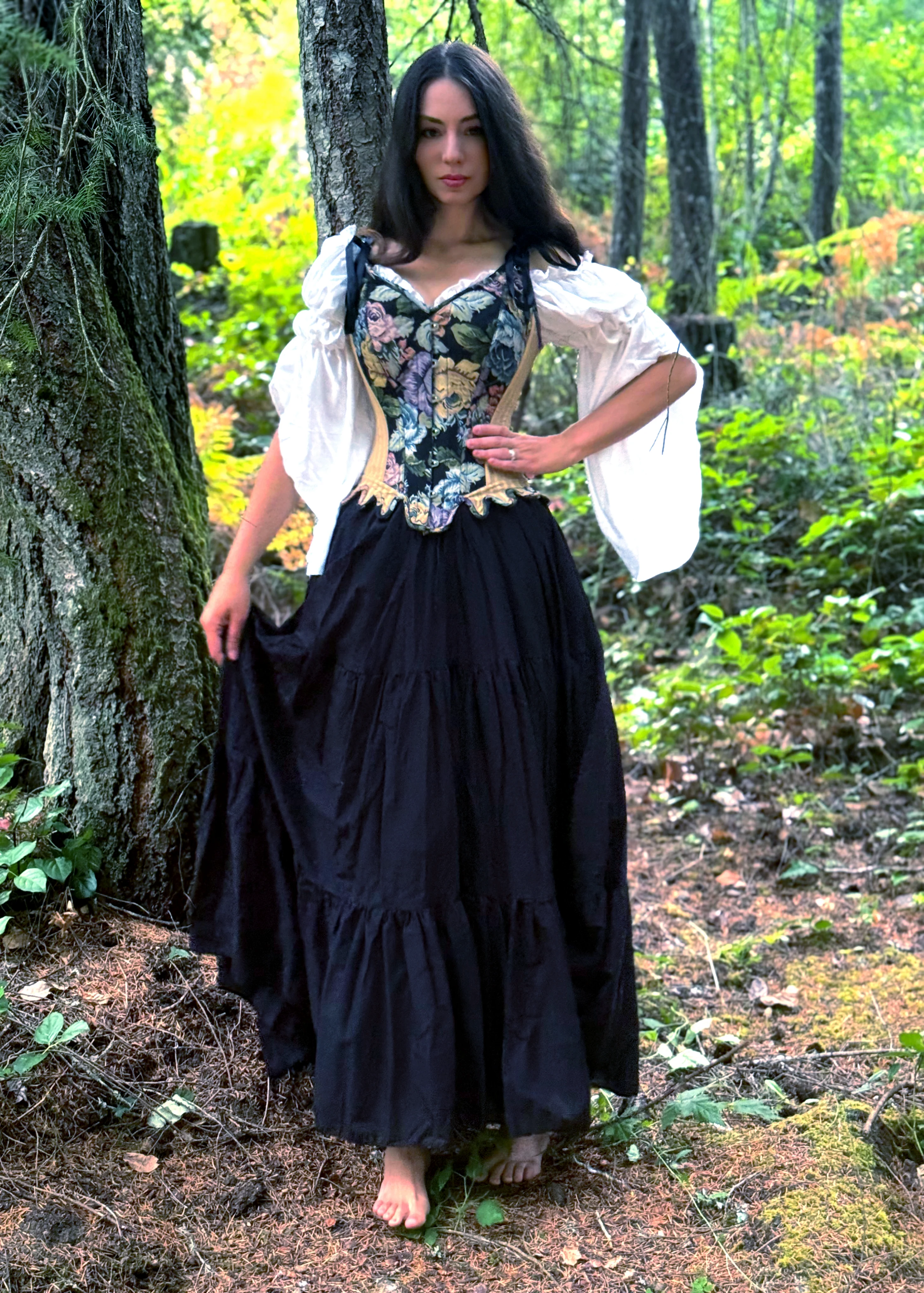 The Scarborough - Women Renaissance Corset - Cotton Skirt - Costume - Medieval Fantasy Cosplay - - Image 2